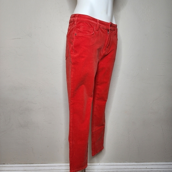 NWT Pilcro Anthropologie High Rise Skinny Red Corduroy Pants Size 31‎ - Picture 8 of 14